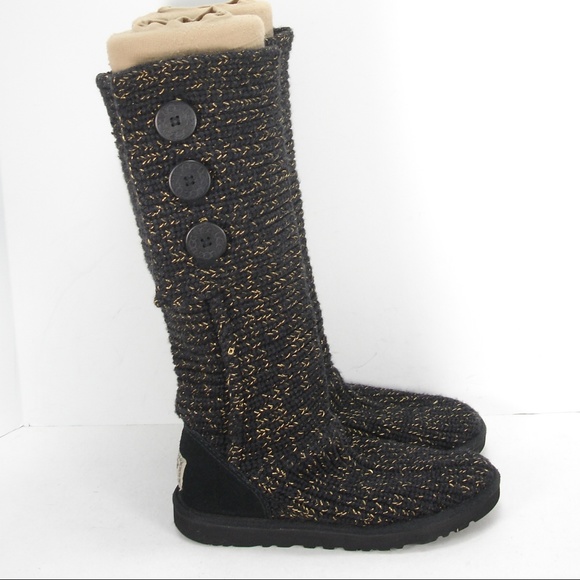 ugg black metallic boots